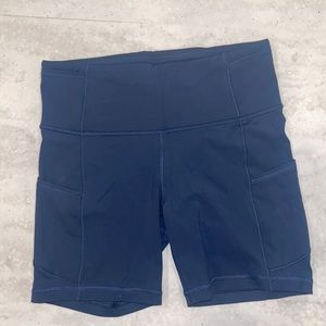 Fast and free 6inch navy biker shorts